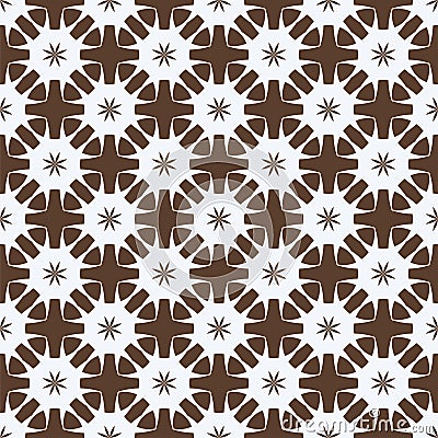 White pattern on brown background. Seamless pattern. Abstract. Vector Illustration